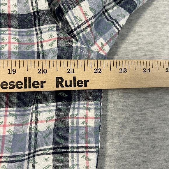 NZA New Zealand Auckland Shirt Mens Large Blue Plaid Waitaki Button Up Casual - Picture 14 of 16